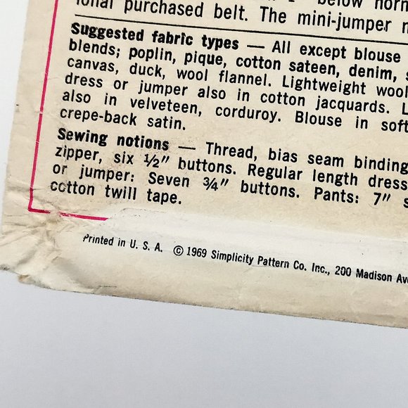 Late 60s Misses' Separates Simplicity Sewing Pattern 8348 Bust 32 1/2 Modern 2 - Picture 10 of 12
